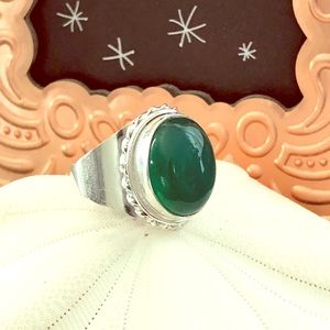 Green Onyx Gem Ring
